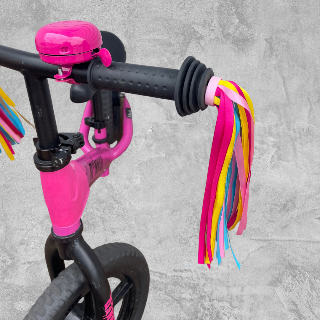 Pink Bell & Rainbow Streamers
